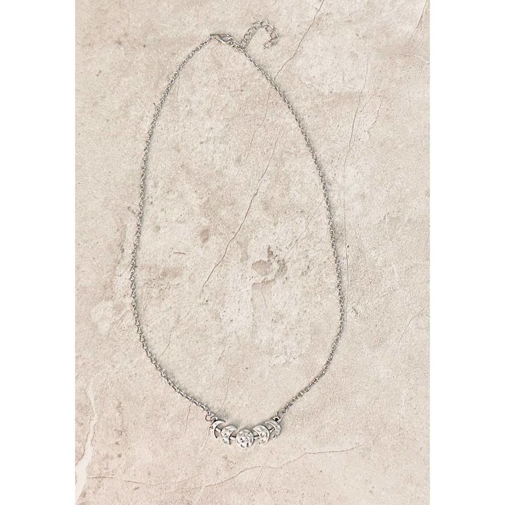 MOON phases pendant necklace silver tone - Picture 4 of 8